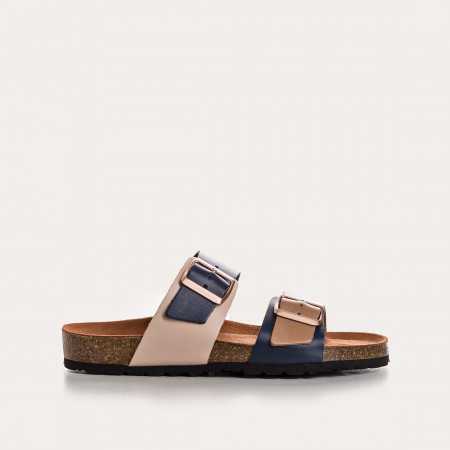 MULES NEPAL CUIR BICOLORE