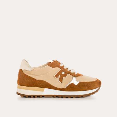 BASKETS MANIA CUIR VELOURS