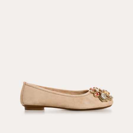 BALLERINES HEZIA CUIR VELOURS