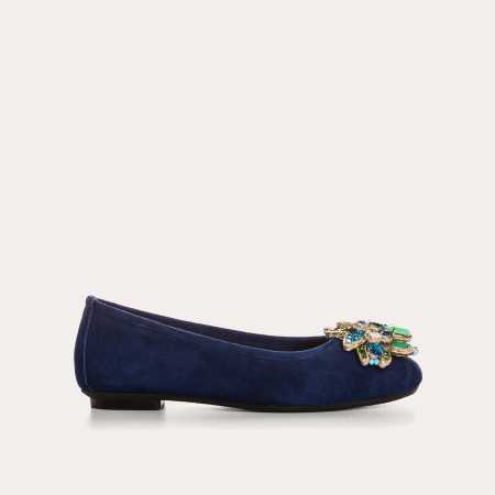BALLERINES HEZIA CUIR VELOURS