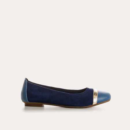 BALLERINES HONEY CUIR VELOURS