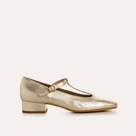 BALLERINES A TALONS DORÉES...