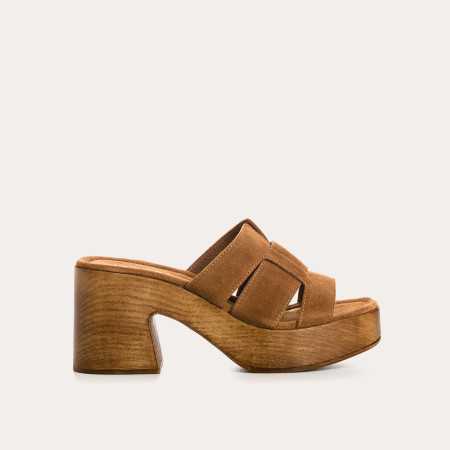 MULES PLATEFORME LIVIA CUIR...