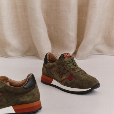 BASKETS MANIA CUIR VELOURS