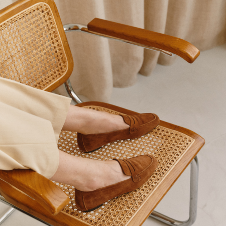 MOCASSINS HEMA CUIR VELOURS