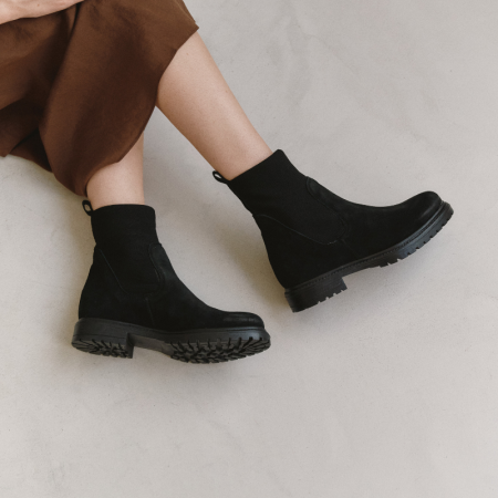 BOOTS EVELYN CUIR VELOURS